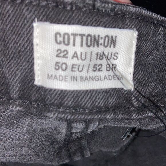 Cotton:On Curve mom jeans in black Sz 18 NWT - Picture 7 of 8